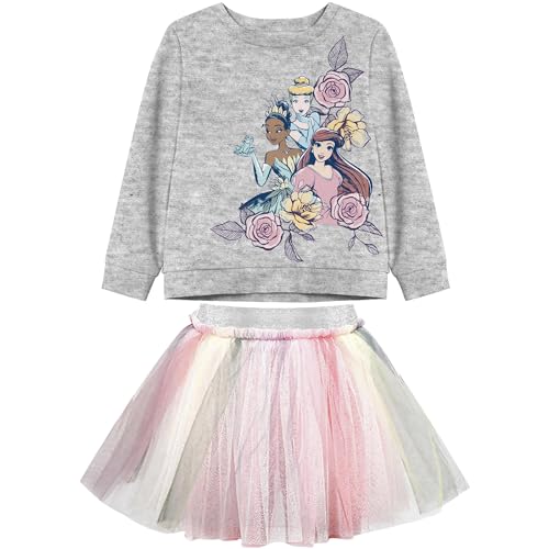 Conjunto de sudadera y falda tutú de Princesas Disney para niñas pequeñas