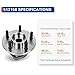PAROD 2PCS 513158 Front Wheel Hub & Bearing Assembly Fit for 1999-2001 Jeep Cherokee, 2000-2006 TJ, 1999-2006 Wrangle,Passenger and Drive Side