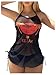 Verdusa Women's Graphic Mesh Sheer Cover Up Halter Backless Drawstring Mini Beach Dress Black Medium