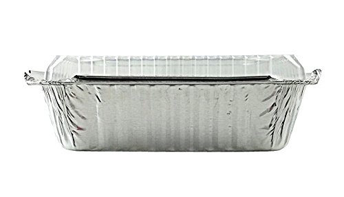 Handi-Foil 1 1/2 lb. Oblong"Deep" Aluminum Take-Out Storage Pan w/Dome Lid (Pack of 50)