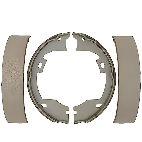Image of Detroit Axle - Front Ceramic Brake Pads + Rear Semi-metallic Brake Shoes Kit Replacement for Ford F-250 F-350 F-450 Super Duty - 6pc Set