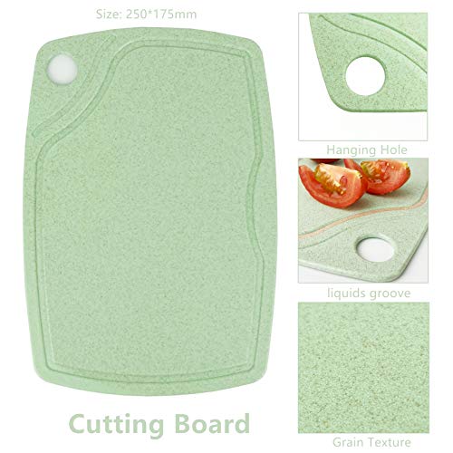 Cartints 5 In1 Camping Cutting Board For Kitchen Plastic Cutting Board Set With Bottle Opener, Peeler, Kitchen Knife, Serving Tray, Cutting Board, Dishwasher Safe #TOP3