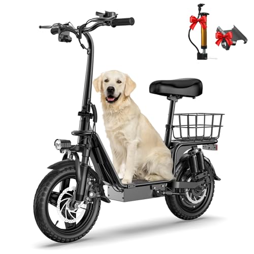 INSDRGN Peak 900W Electric Scooter Adults with Seat, 33 Miles Range, 48V 10.4Ah...