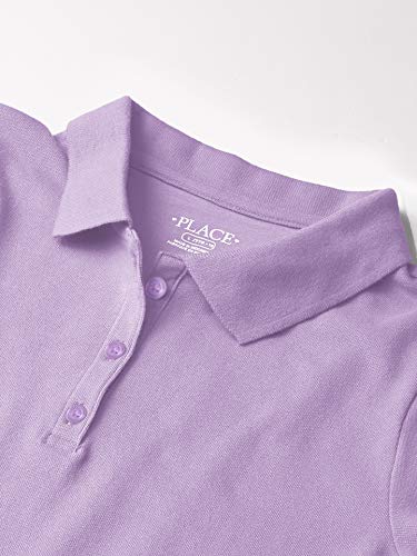 The Children's Place Girls Uniform Pique Polo Shirt, Purple Prose, M 7 8 Us #TOP1