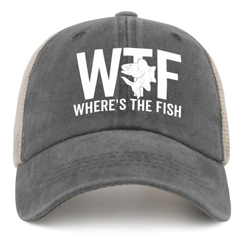 Image of WTF Where's The Fish Hat for Women Dad Hats with Design Caps