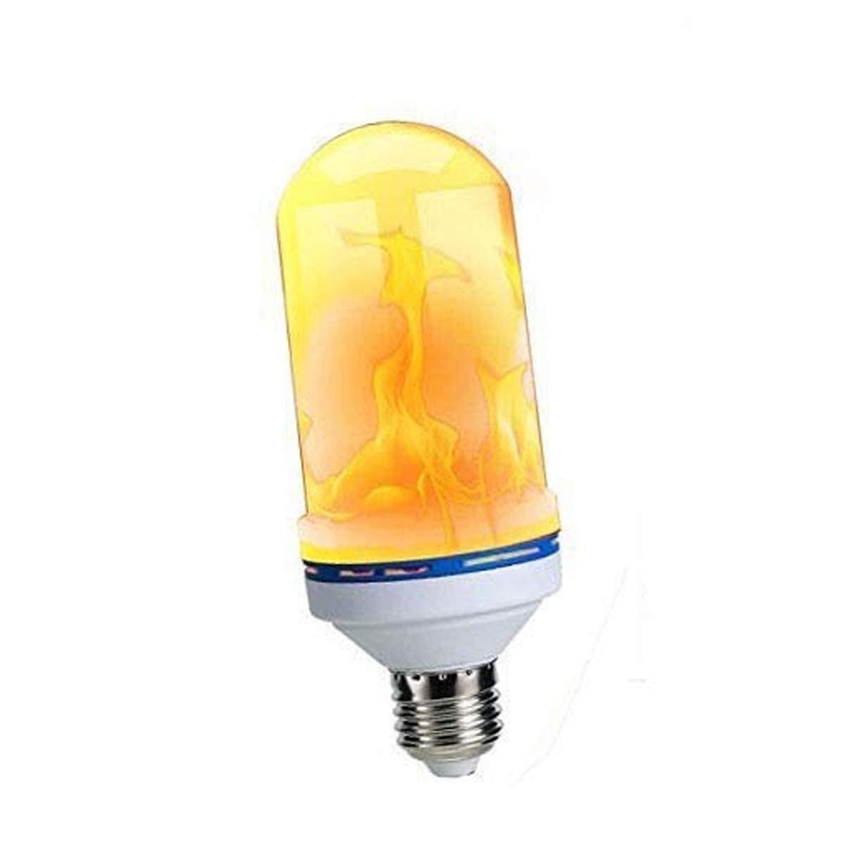 Improvhome E27 LED Flicker Flame Simulated Burning Fire Effect Light Bulb (Yellow)