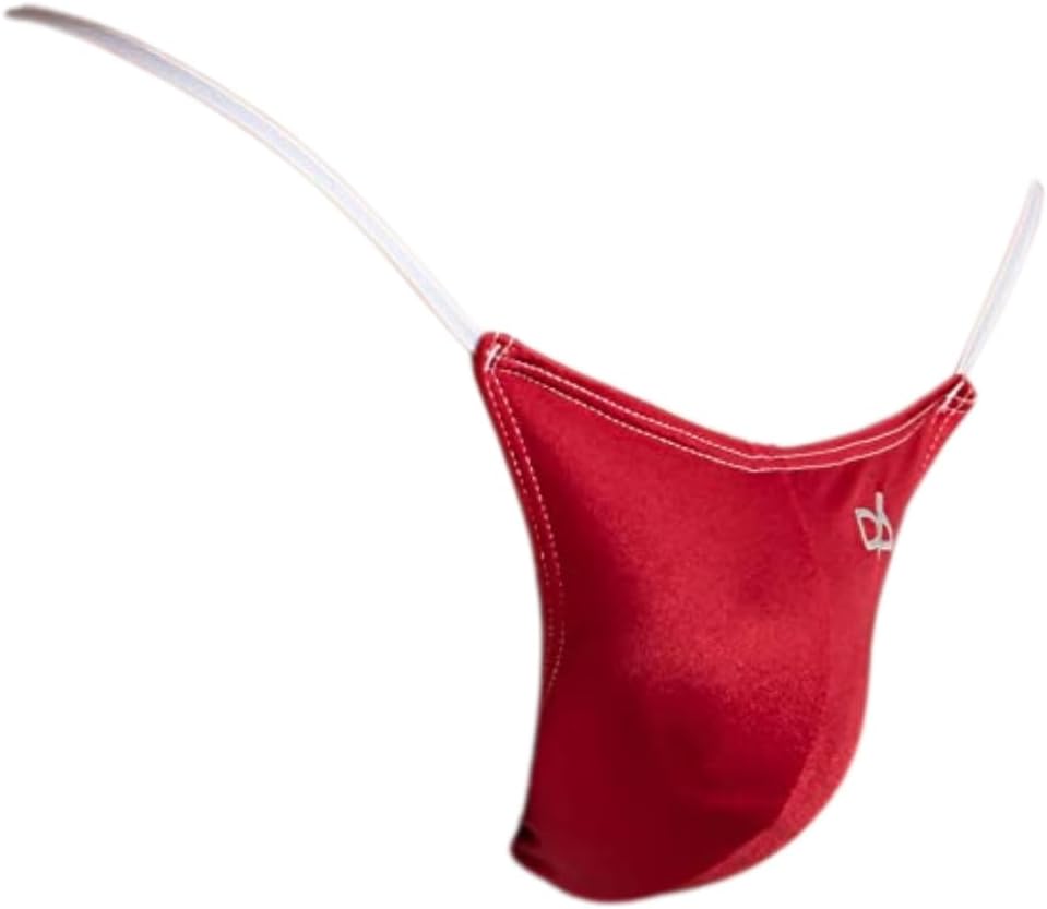 Men’s Sexy G-String Underwear w/T-Back Shiny Pouch, Backless Thongs for Men, Low Rise Waist String Bikini