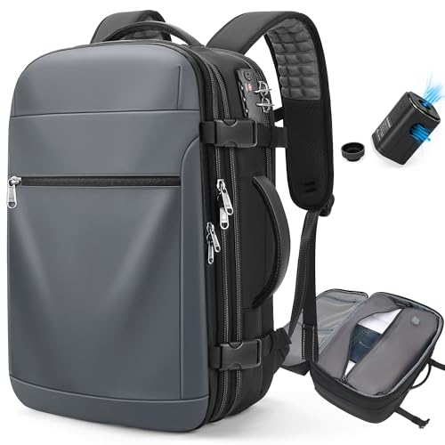 Vacuum Backpack Travel 60L Expandable,Vacuum Seal Travel Backpack with Pump, TSA,Waterproof Oxford,17