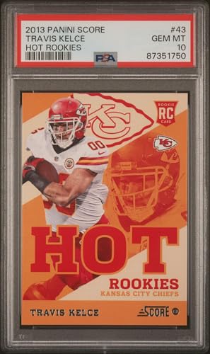 Graded 2013 Panini Score Travis Kelce #43 Hot Rookies RC Football...