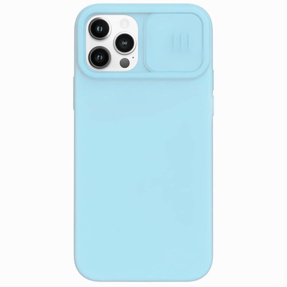 Coque silicone liquide iPhone 13 protection caméra bleu menthe pour sublimer votre mobile