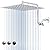 PDPBath 12" Rain Shower Head with Upgrade Adjustable Extension Arm, 304 Stainless Steel High Pressure Rainfall Showerhead, All Metal Large Square Waterfall Fixed Showerhead for Bathroom - Chrome