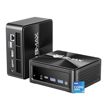 BMAX Mini PC B9Power con Intel Core i9 12900HK (14C/20T, 5.0 GHz), 32GB DDR4 RAM + 1TB SSD NVMe, Mini Desktop Computer, 4K@60Hz Triplo display, WiFi 6, Bluetooth 5.2, Type-C, USB*4, DP 1.4a