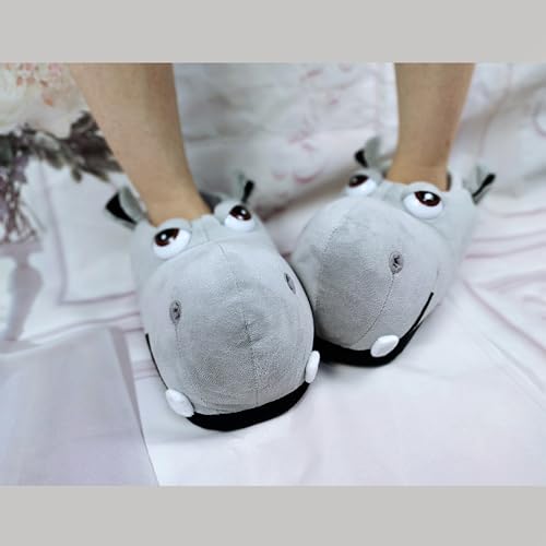Adult warm hippo slippers, tiger, dinosaur, elephant, bee cotton slippers, animal slipper4