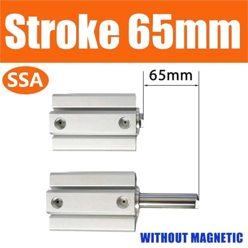 Vérin pneumatique simple effet SSA25 piston compact alésage 25mm course 65mm - 3