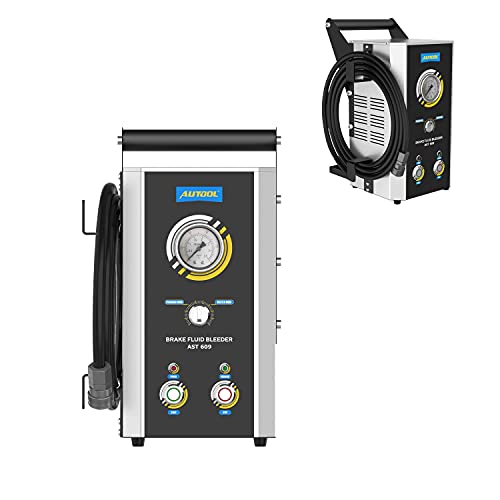 AUTOOL Car Brake Fluid Bleeder Kit, Electric Brake System Bleeding Tools 35w Automatic Brake Oil Exchanger Pulsating Brake Extractor with Adjustable Pressure (0.6~3bar) for All Vehicles, 110V