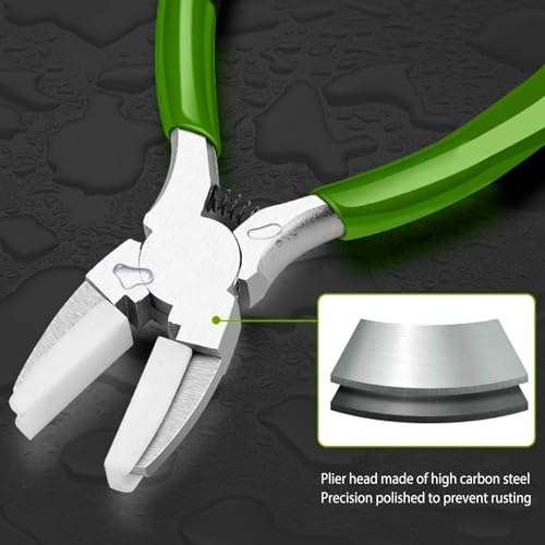 Miniatura 7 de Telituny Nylon Alicates De Punta Plana, Mini Alicates Joyería Mandíbulas Nailon Doble De Acero Al Carbono, Tenazas Pequeños Herramientas Manuales Para Abalorios, Dar Forma A Alambre, Fabricación