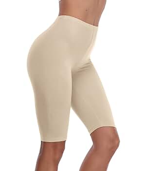 VOGUEMAX Women's Short Leggings Stretchy Slip Shorts Mid
