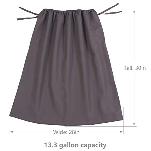 Image of Belsden 3 Pack Large Reusable Diaper Pail Liner, 28 inch x 30 inch Waterproof Washable Cloth Diaper Wet Dry Bags with Flexible Strings for Diapers, Laundry, Kitchen Garbage Cans, Black & Dark Grey & Apricot