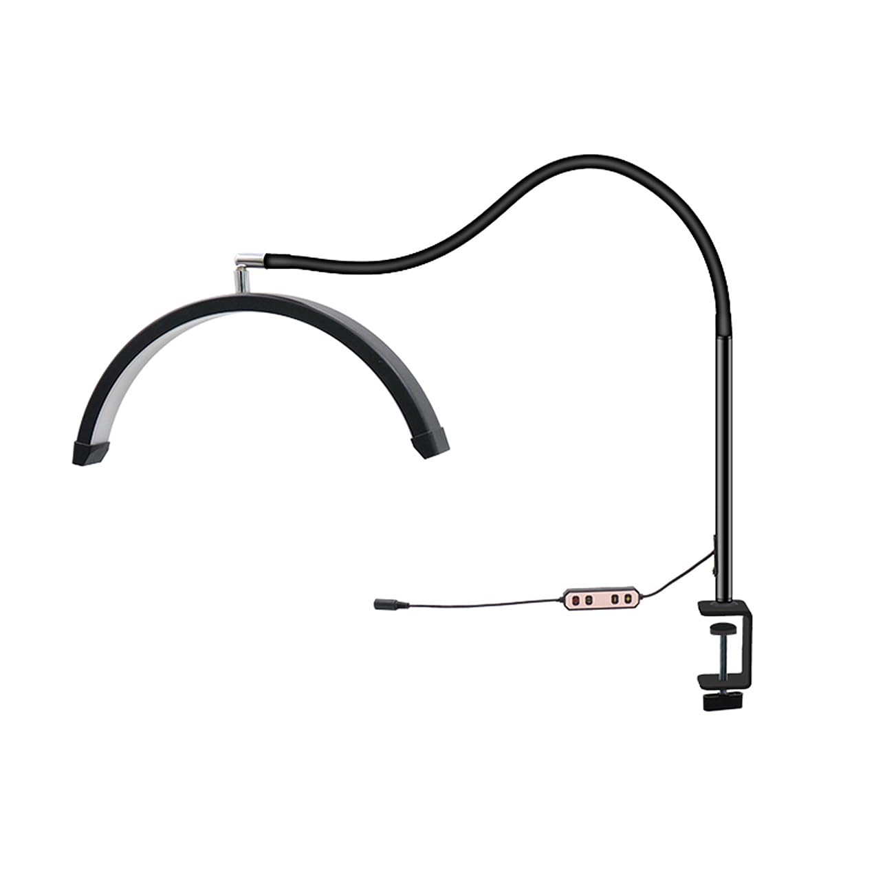 ayex LED Bogenleuchte Tischlampe mit Klemme dimmbar 3200K–5600K 1400 Lumen flexibel drehbar augenschonend für Kosmetik Nageldesign Tattoo Studio HD-P3