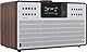 REVO SuperCD Internet-/DAB+ Digitalradio mit CD Player (40 Watt, Stereo Sound / DAB/UKW, Spotify, WLAN, Aux In, inkl. Netzteil) walnuß-Silber