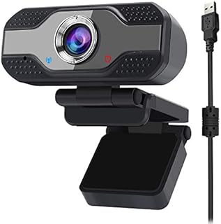 Webcam for PC, USB Camera with Microphone Plug Play Built-in Mic Full Ultra HD 1080P Web Camera Video Cam Video Calling Conferencing Streaming for Desktop/Computer/Mac/Laptop/MacBook