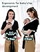 BABELIO Baby Wraps Carrier with Adjustable Buckle, Easy to Wear Lightweight Baby Carrier Newborn, Hands Free Toddler Infant Slings 7-35lbs Black