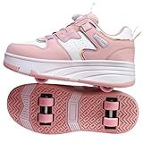 Leichtrit Zapatillas Deportivas con Ruedas para niños,Zapatos con Ruedas para niñas,Zapatillas con Ruedas,Zapatos con Ruedas Unisex niños,Retráctil,para Niños y Niña,para Pascua Cumpleaños,Navidad