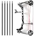 Archery Set Compound Bow Slider Bow Outdoor Recreation Competition Training with 5 Arrows Mini Size 9.5 inches