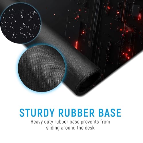 Image of XL Extended Gaming Mouse Pad | XXL Large Desk Mat 60x30cm for Laptop & PC | Non-Slip Rubber Base, Waterproof, Durable & Smooth Surface | Office, Gaming & Study, asthetic