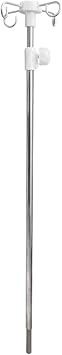 EYPKPL Stainless Steel Iv Pole Safe and Easy to Move Iv Bag Holder with 4 Hook Adjustable Pole Stand Feeding Tube Holder Infusion Pole