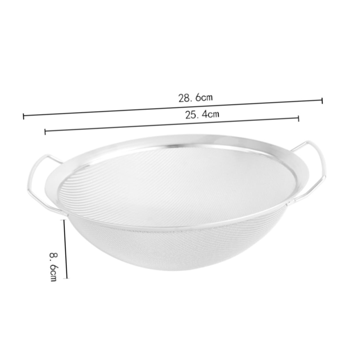 Colador para Asa de Acero Malla Inoxidable Doble Arroz