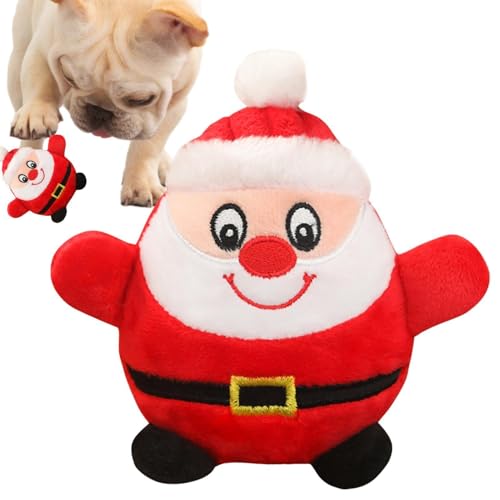 KJOET 犬の噛むおもちゃ、のきしむ犬のおもちゃ | クリスマスをテーマにした犬の,子犬の歯が生えるための噛むおもちゃ、行動訓練、小型犬、中型犬、大型犬用