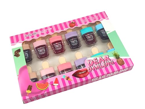 La Mejor Selección de Tintas los más recomendados. 45 FAVOR BEAUTY Tintas Para Labios En Forma De Paleta 12 Unidades Rosa Glossy