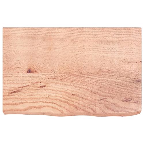 Miniatura 3 de Genérico Encimera Baño Madera Maciza Tratada Marrón Claro 60x40x 2-6 Cm,Bricolaje,Materiales De Construcción,Encimeras,Marrón,6.9 Kg,3156106
