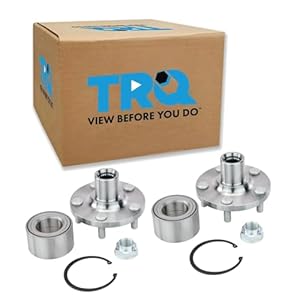 TRQ Front Left and Right Wheel Bearing and Hub Assembly 2 Piece Set Compatible with 2003-2019 Toyota Corolla 2003-2010 Pontiac Vibe 2003-2013 Matrix