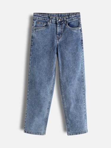 Image of Urbano Juniors Boy's Loose Baggy Fit Washed Denim Jeans Stretchable