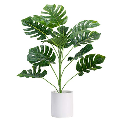 Künstlicher Mini-Eukalyptus im Topf, Tischplatte für Heimdekoration, grüner, weißer Keramiktopf (B)