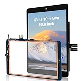 for iPad 10th Generation (10 Gen 2022) Screen Replacement Kit Digitizer Touch Glass Kits A2696/ A2757/ A2777 10.9 Inch (Black)-Without Repair Tools