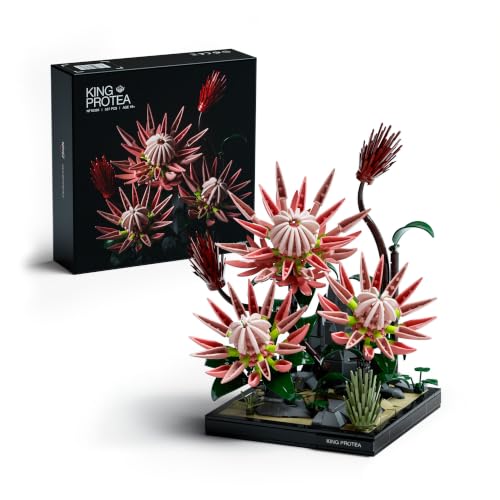 Nifeliz King Protea Set de construcción Floral, Botánica Silvestre, NF10385