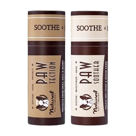 Natural Dog Company PAWDICURE Bundle, Paw Soother + PawTection Dog Paw Balms, Protect and Heal Dry, Cracked Dog Paw Pads, Organic, All Natural Ingredients, 2oz Sticks Cover