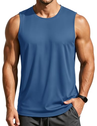 magcomsen MAGCOMSEN Men's Tank Tops Quick Dry Sleeveless Workout Muscle Swim Shirts