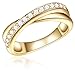 Produktbild Rafaela Donata Damen Ring Sterling Silber gelbvergoldet Zirkonia weiß