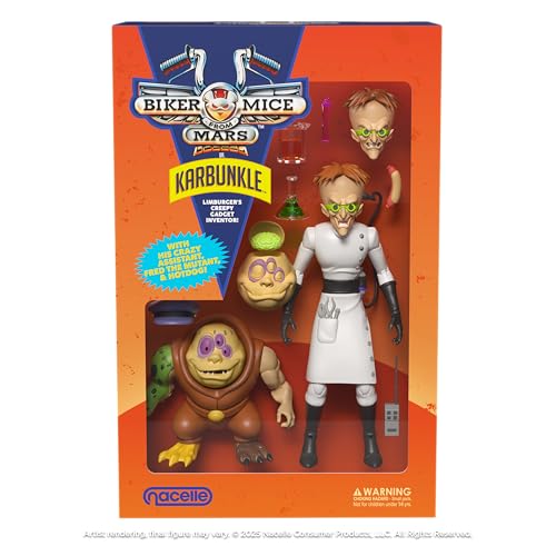 Biker Mice From Mars, Karbunkle & Fred The Mutant, 7-Inch Scale, Collectible Action Figure