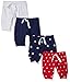 Amazon Essentials – Pantalones con cintura elástica para niño (4 unidades), Azul/Rojo/Blanco, Bebé prematuro