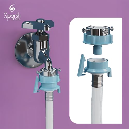 Image of Sparsh Pearl 1.5 Meter Fully Automatic Washing Machine Inlet Pipe with Universal Tap Connector | Hot & Cold Water Washing Machine Pipe Inlet | Leak-Proof, Burst-Proof & Anti-Kink Design