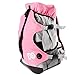 Luzhengyang Multi-Compartment Roller Skate Backpack - Tear- Canvas Material - Breathable Fabric Back Pad - Reflective Strips - Convenient Ice Skates and Inline Skates Storage - 4 Bright - Pink