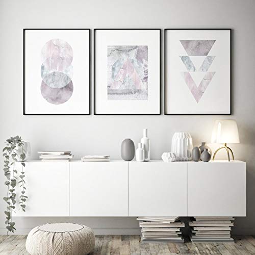 Peinture sur toile abstraite moderne et géométrique 70x100