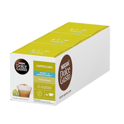 Nescafé Dolce Gusto Cappuccino light, Lot de 3, 3 x 16 Capsules (24 portions)