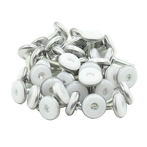 Rannb Screw on Furniture Glides Adjustable Furniture Leg Base Leveller M8 x 25mm Thread Length - Pack of 36