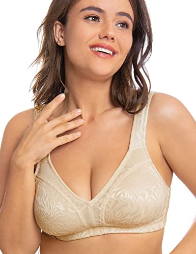 Image of Wingslove Women's Full Coverage Non Padded Comfort Minimizer Wire-Free Bra Plus Size